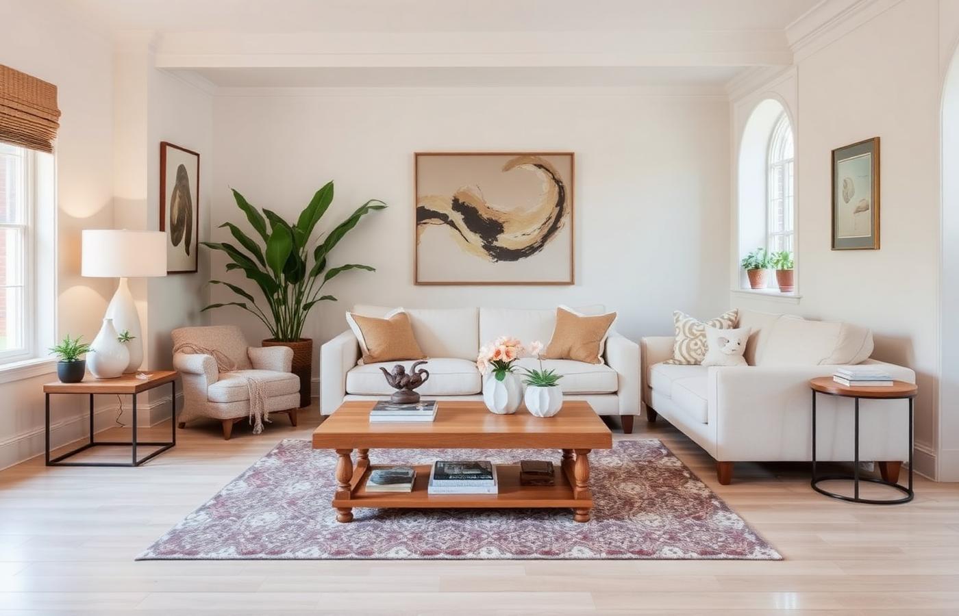 Living room transformation — after